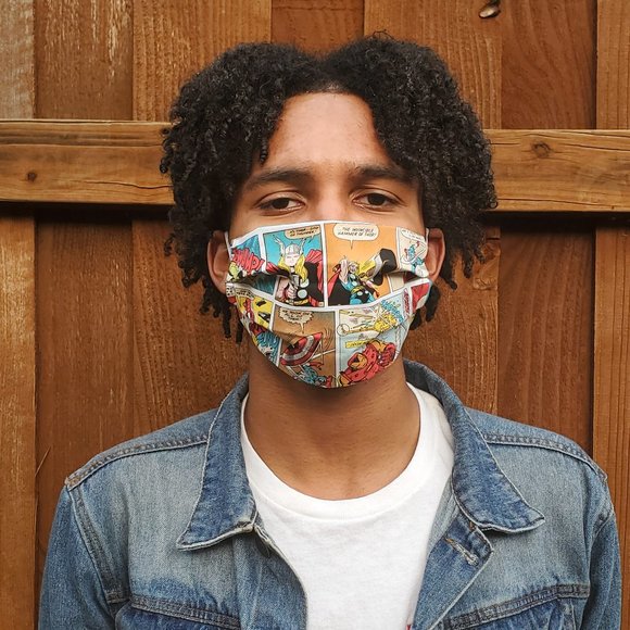 Comics Handmade Cotton Face Mask,Reuse/Wash - Picture 4 of 4